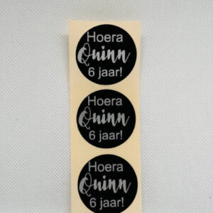 Sluitstickers diameter 25mm rond.