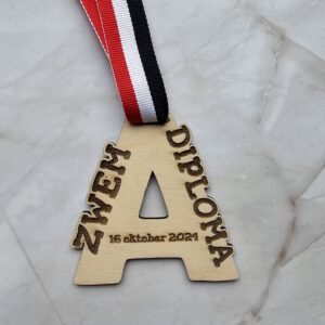 Houten medaille zwemdiploma A